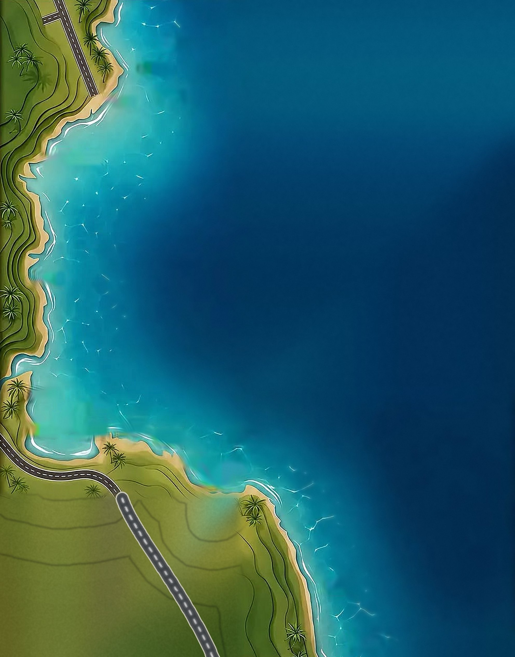 Map of the coast off Sosúa showing 25 numbered dive sites of Divecenter Merlin